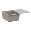 Grey Kitchen Sink 670 X 460 Mm 80percent Quartz and 20percent Resin