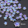 50PCS Color Star Beads 8mm Czech Glass Loose Spacer for Jewelry Making Hairpin Handmade Diy Accessories