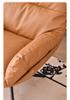 Lawrence Minimalist Rotating Leather Lounge Chair