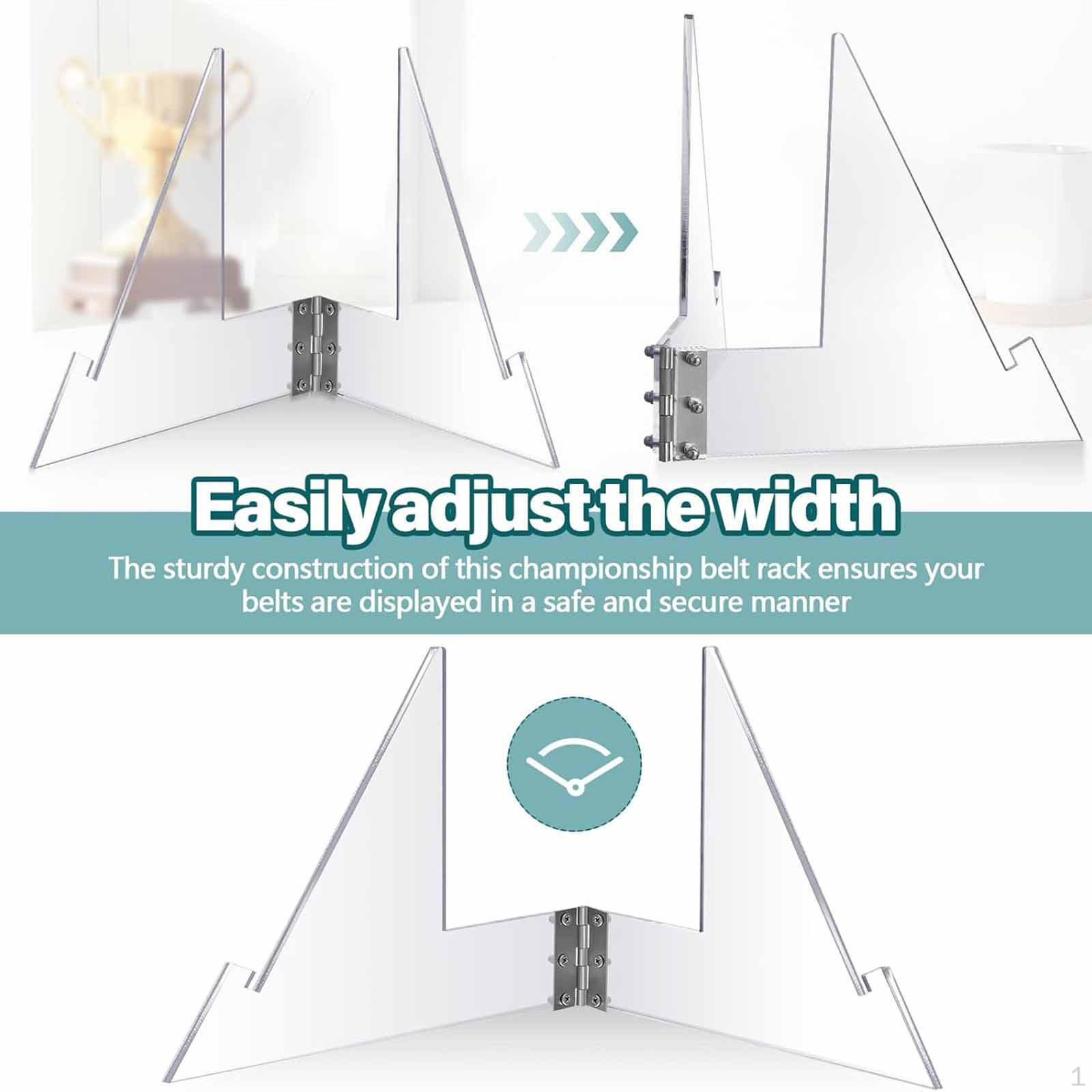 

Championship Belt Display Stand Storage Rack Tabletop Showcase Organizer for Corporate Award Badges