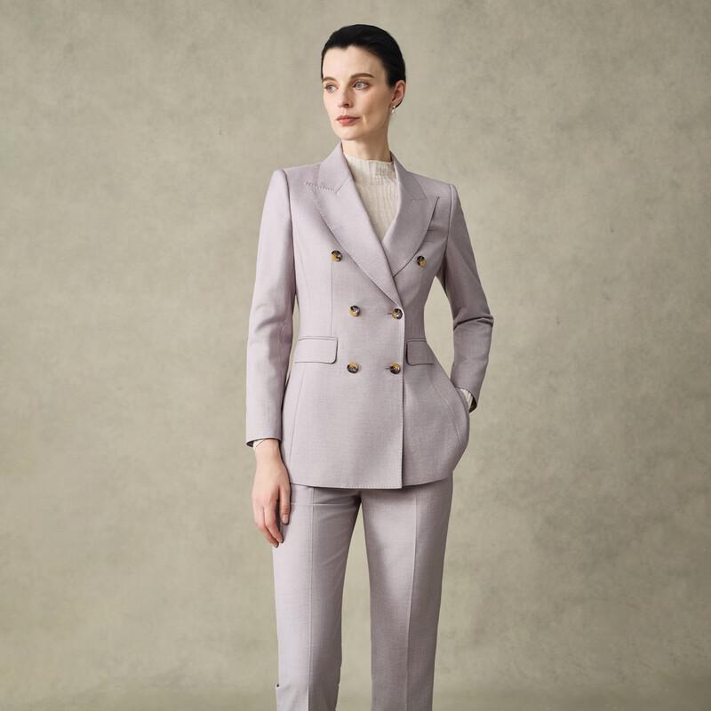 LadyS Elite Classic Peak Lapel Business Suit and Flare Pants