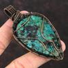 Chrysocolla Pendant Gemstone Pendant Copper Wire Wrapped Pendant Honeycomb Pendant Copper Jewelry Handmade Gemstone Pendant Gift For Mother