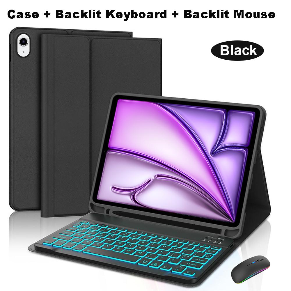 Case for iPad Air 11 Inch (M2) (M3) ,Bluetooth Keyboard Cover for iPad Air 4th 5th 10.9-inch