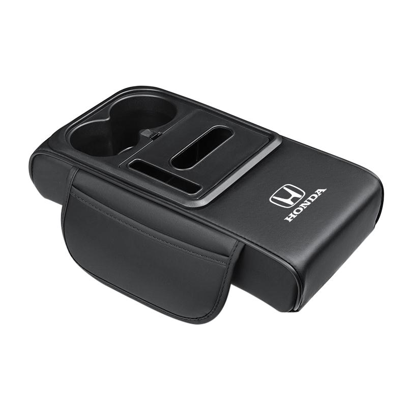

Car Armrest Cushion With Cup Holder & Tissue Organizer For Honda CR-V Accord Civic HR-V Pilot Odyssey Fit Jazz Vezel CITY Freed