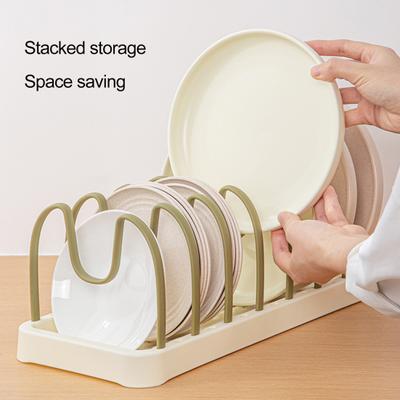 Dish Rack Organizer Multifunctional Detachable U-shaped Groove Pot Lid Drain Holder Cup Drying Shelf Kitchen Accessories
