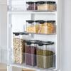 Szczelne pojemniki do przechowywania żywności z pokrywką Plastikowe Pojemniki do organizacji spiżarni Kuchenne na płatki, suche produkty, mąkę, cukier