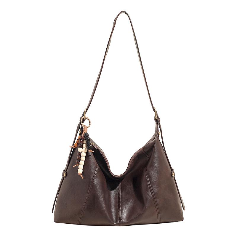 

This Large-capacity Tote Bag Is A Versatile and Casual Single-shoulder Crossbody Bag for Commuting To Work кавовий