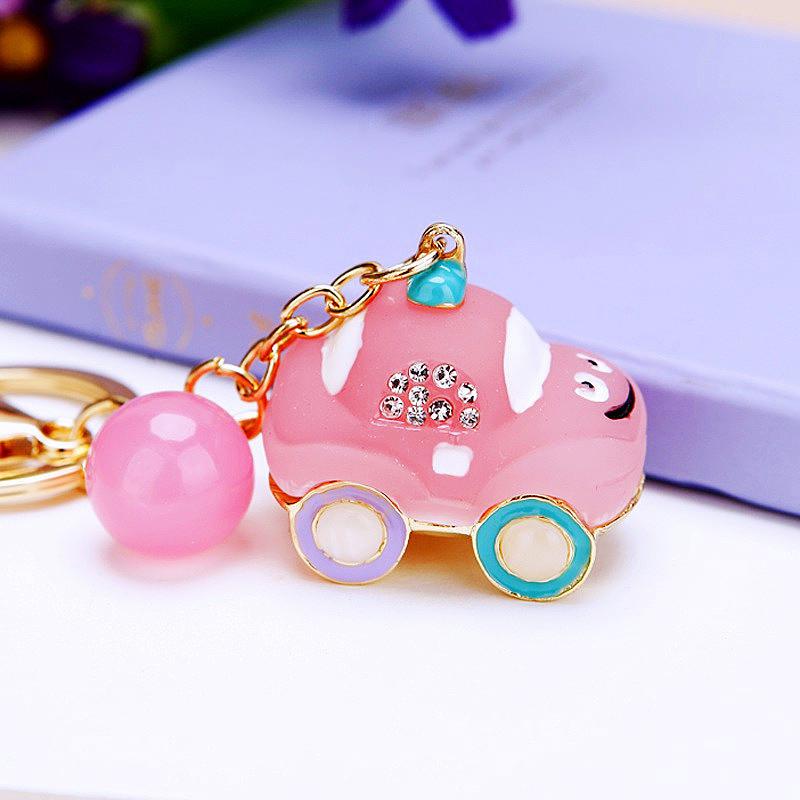 Stunning Rhinestone Alarm Car Keychain Metal Key Ring Accessory For Women Gifts
