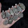 Pyrite Druzy Pendant Sterling Silver Pendant Rough Pyrite Pendant Bezel Pendant Mix Shape Pyrite Gemstone Pendant Gold Pyrite Necklace Jewelry