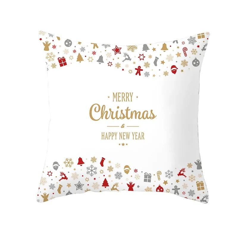 Christmas Themed Pillowcases Car Accessories Office Santa Claus Living Room Sofa Home Pillowcases