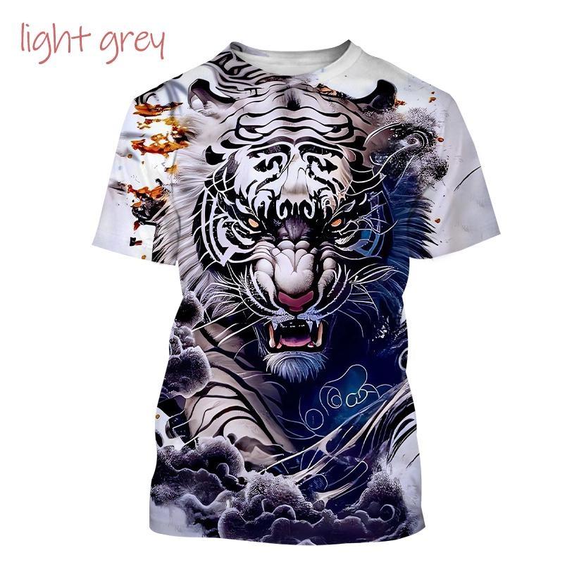 Animal White Tiger 3d Print Summer Men/Women O-Neck T-shirt Casual Short Sleeve Oversized T Shirt Fashion Tops Unisex Clothing