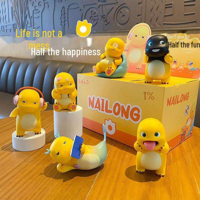 Genuine Milk Dragon Blind Box Doll: Trendy Office Decor & Play Figure