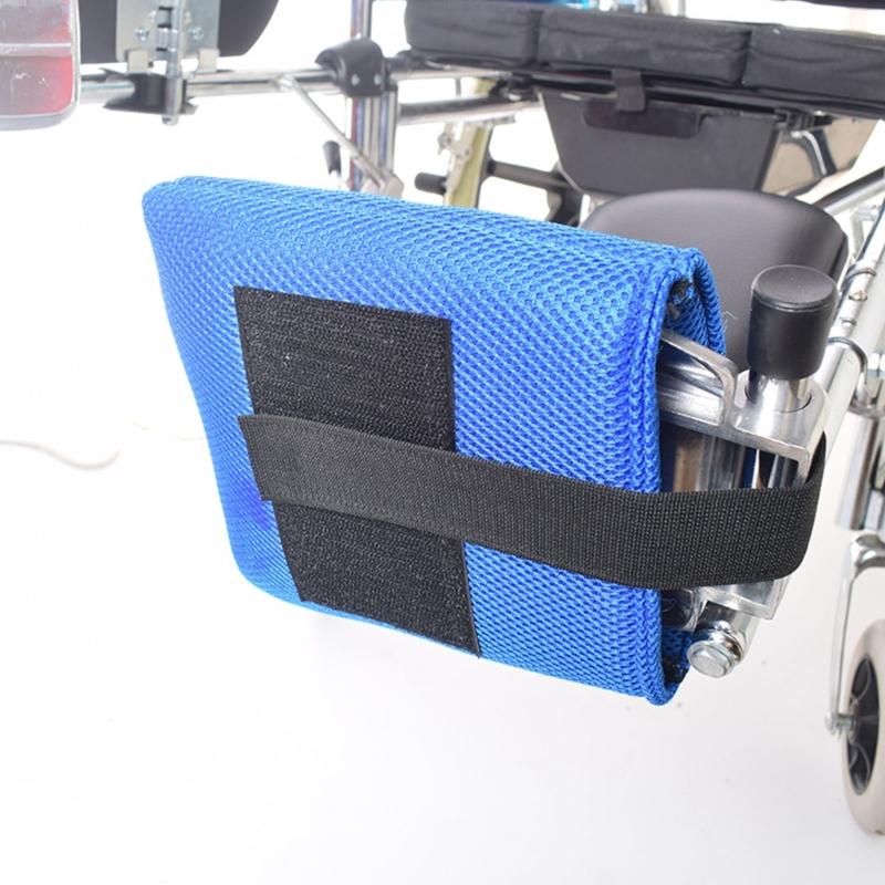 2PCS Wheelchair Foot Pads Anti Slip Design Mesh Fabric Pedal Covers Simple Setup Enhances Safety and Stability