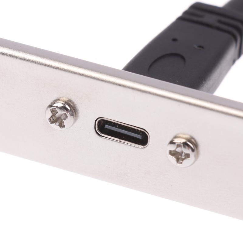 1 Stück Typ-E auf USB-C Typ C Buchse Verlängerungskabel mit Panel-Montageschraube 30/50cm USB 3.2 Frontpanel-Header
