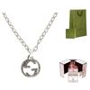 Gucci Verschlungener strukturierter Doppel-G Silberanhänger Halskette Unisex Halskette 455307-J8400-0811
