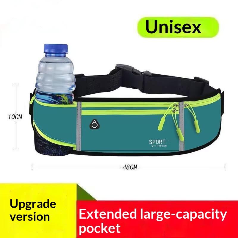 Slim Reflective Waterproof Sports Waist Bag With Headphone Hole Lightweight Portable Design Ideal For Running & Outdoor Sports