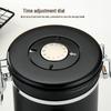 304 Stainless Steel Airtight Coffee Canister with Date Tracker and Exhaust Valve for Freshness