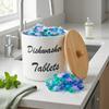 Dishwasher Pod Container with  Lid Acrylic Dishwasher Detergent Container, Farmhouse Kitchen Tablet Organizer, Round