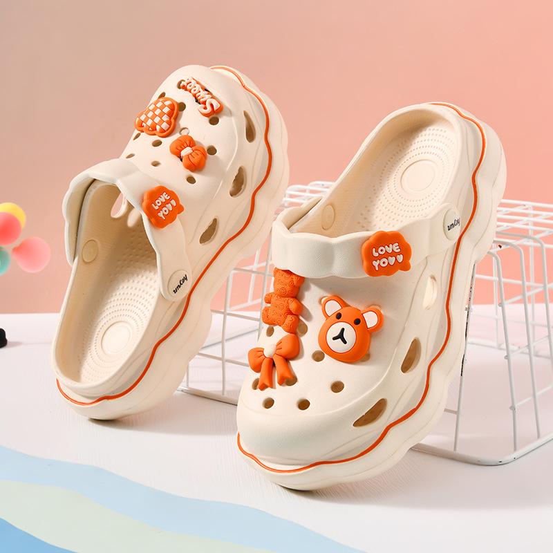 

Relaxed And Charming Girls Summer Sandals Nonslip Eva Material Perfect For Playtime OffWhite,30-31