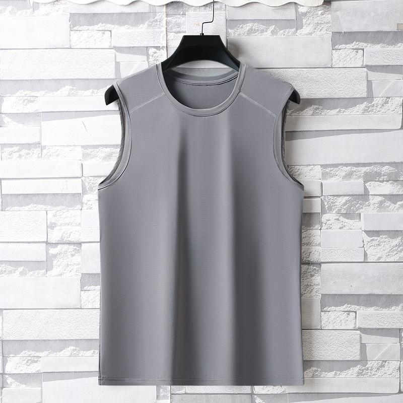 Summer Ice Cool Polyester Cycling Vest for Men Casual Sports Sleeveless Shirt Breathable Sweat Absorbent Plus Size Running Vest