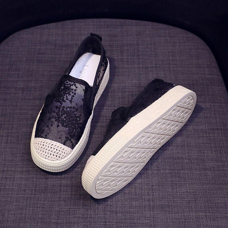 

Fashion Woman Footwear Summer Casual Slip On Mesh Breathable Shoes for Women Light Hollow Trends 2025 Offer 39 Fashion Vulcanized Shoe 40