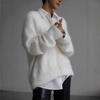 Autumn and Winter New Hot-selling Imitation Mink Cardigan Women's Lazy Style Solid Color Loose Long-sleeved Knitted Jacket