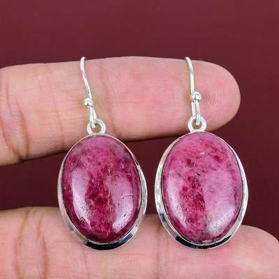 Rhodonite Earrings Top Quality Gemstone Earring Elegant Jewelry 925 Sterling Silver Earring Handmade Earrings Gifts for Her Unique Earring