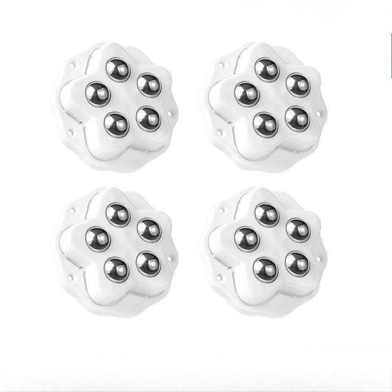 4Pcs/set Mobile Implementation of Furniture Pulley Paste Type Universal Caster Can Be Pasted Universal Wheel Coffee Table Furniture Free Punching