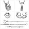 [Shinjuku Gin no Kura] close to me Stainless Steel Ring Holder Necklace (with 50cm chain) Pendant Clicker Connector Ring Necklace Chain