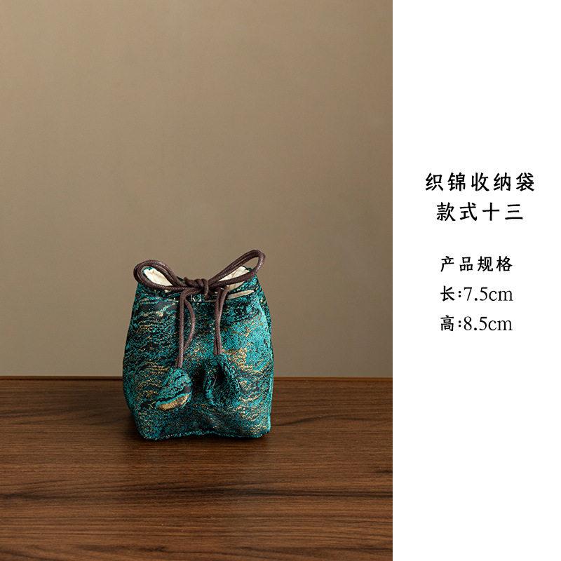 1pc Portable Brocade Bundle Pocket Master s Cup Tea Cup Storage Bags Small Teapot Lid Bowl Anti-collision Protective Cloth Bag 75x85cm 3370₽