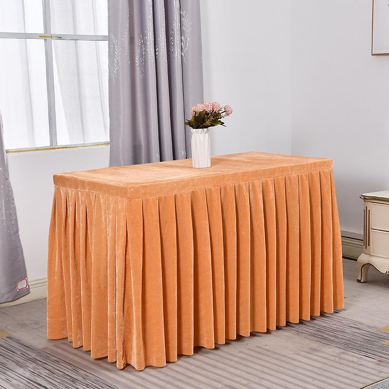 Konferenztischdecke für Hotels, rechteckige Tischdecke für Büros, Anmeldebereich, Flanelltischdecke, Tischüberzug, Tischrock