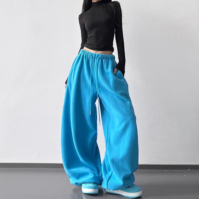 Women’s High-Waisted Wide-Leg Fleece Sweatpants - 2025 Winter Style