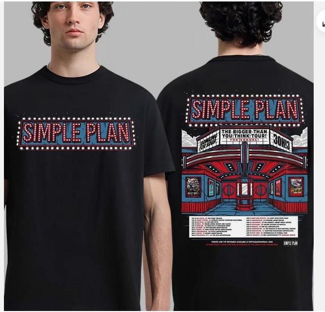 Simple Plan The Bigger Than You Think Tour The Sequel 2026 T-Shirt XXXL