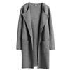 Abrigo de Lana para Mujer Otoño Moda Coreana Casual Suelto Abrigo para Mujer Color Sólido Cárdigan sin Botones