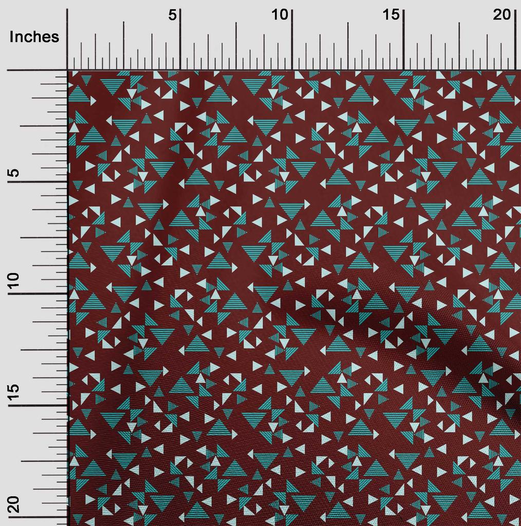oneOone Cotton Flex Fabric Triangle Geometric Print Fabric By Yard 40 Inch