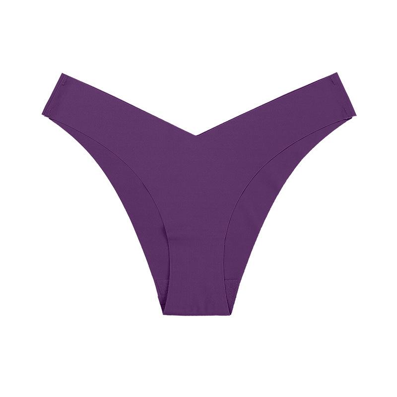 Jednodílné bezešvé spodní prádlo s nízkým pasem a plus size pro dámy, z ledového hedvábí, s tenkým bavlněným klínem, prodyšné, sportovní fitness kalhotky