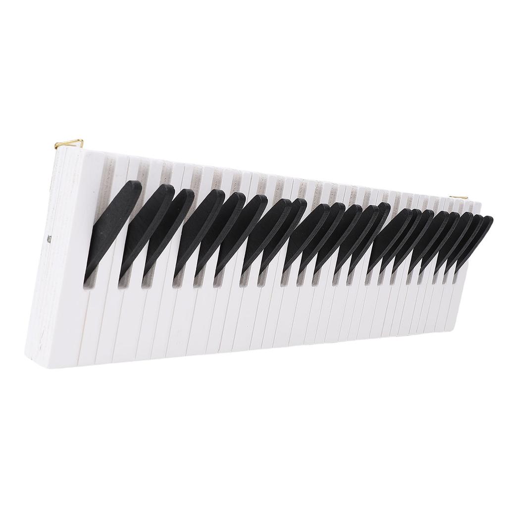 Nordic Style Wall Mounted Coat Rack Hook Piano Key Design Wood Coat Hanger for Home