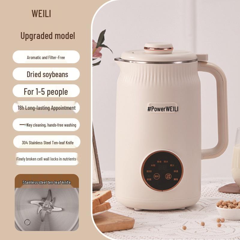 Cross-Border Power Bean Milk Maker: Compact, Multi-functional, Fully Automatic Mini Blender and Baby Food Maker. CN Plug 220V (China)