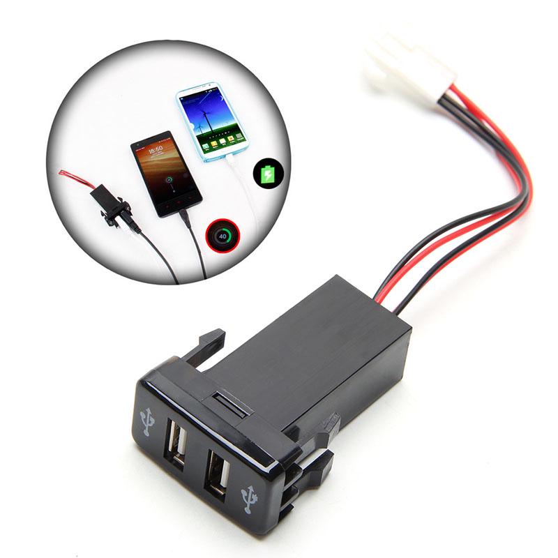 Univerzální USB duální 2portová nabíječka do auta Adaptér do zásuvky v autě 12V Pro Toyota VIGO