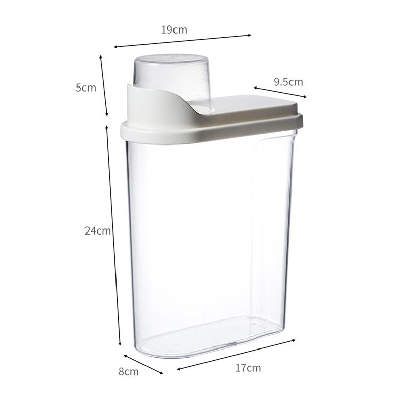 Белые прозрачные герметичные банки кухонный органайзер для хранения зерна пластиковый большой бак влагонепроницаемый ящик для хранения дозатор зерна насыпью 3360₽
