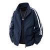 Mens Lightweight Windproof Waterproof Jacket Casual Outerwear With Lapel Patch Detail