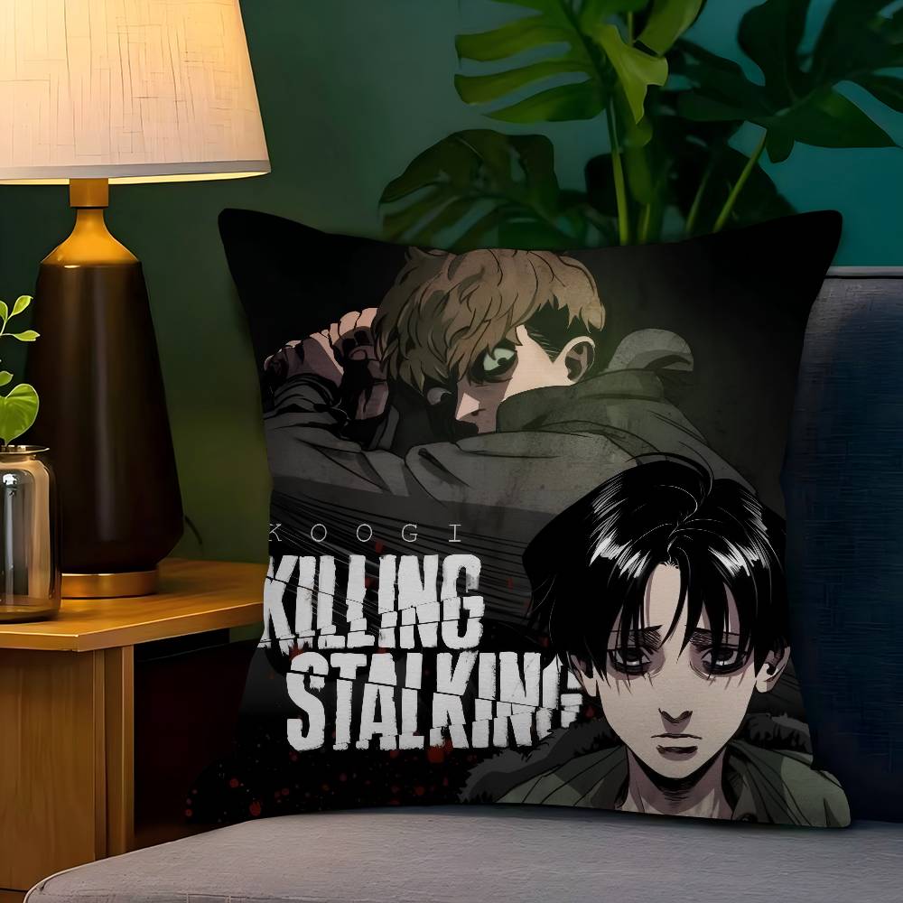 Korean Manga Killing Stalking Vintage Pillow Cover For Bedroom Room And Living Room Sofa Decorative Cushion Cover