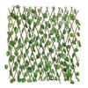 Retractable Grille with Faux Greenery for Balcony or Garden Decoration