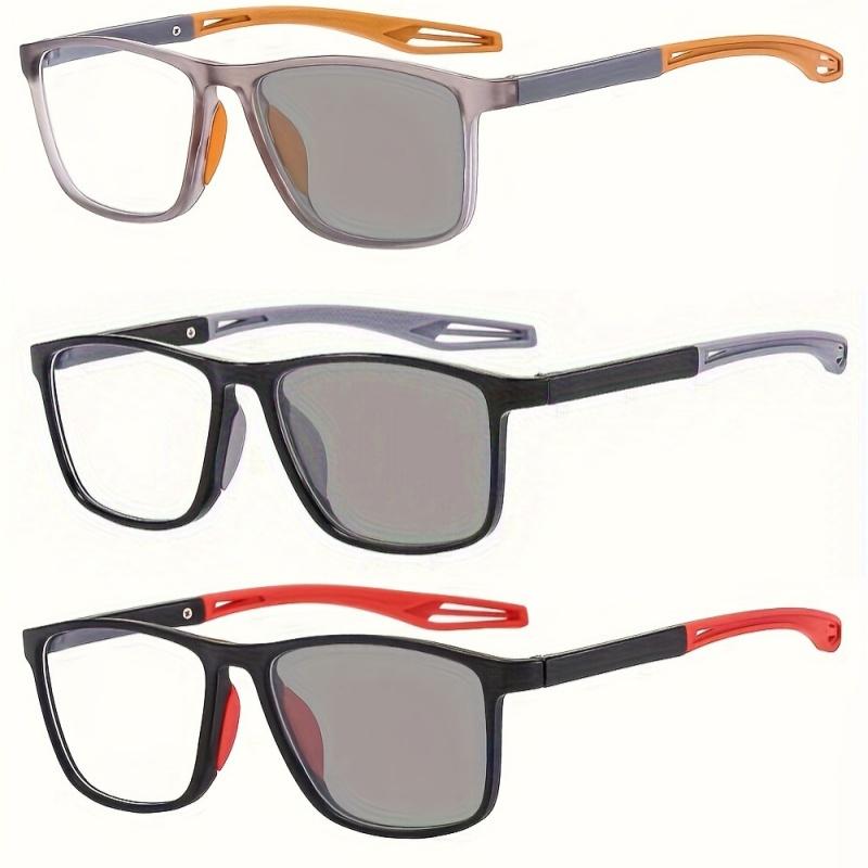 

3PCS Pochromic Reading Glasses +100~+400 Women Retro Anti Radiation Computer Eyeglasses Unisex Anti Blue Light 4.0