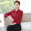 White Shirt Women's Korean Version Slim Fit Long Sleeved Multi-color Base Shirt Professional Dress Plus Size Workwear Formal Student Top