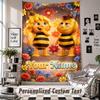 Wall Hanging Tapestry With Custom Name & Text, Bing Bunny Decorative Tapestry For Bedroom