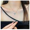 Women Light Luxury Minimalist Angel Wing Moonstone Drop Pendant Titanium Steel Clavicle Necklace