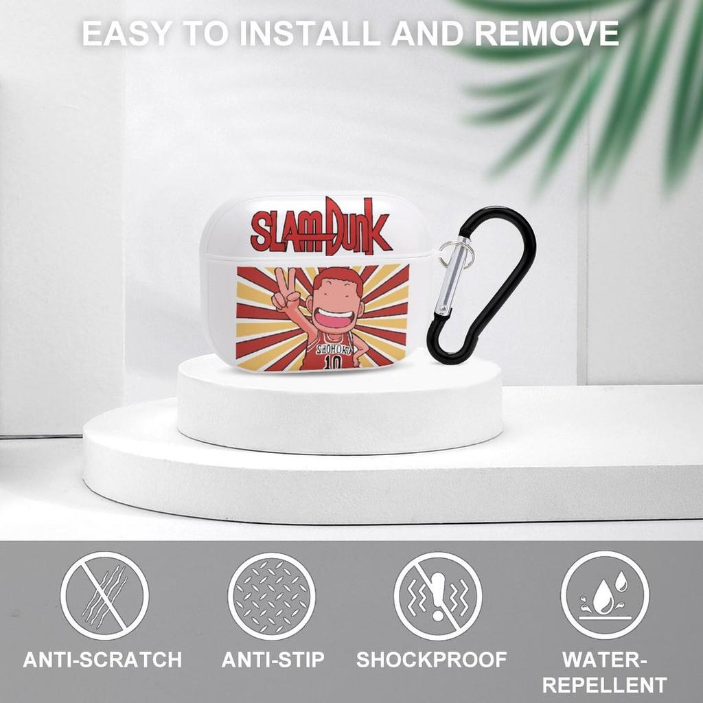 Husă Slam Dunk Airpods Pro2 Husă Personaj Drăguț Airpods Pro Generația a 2-a Husă Portabilă Airpods cu Carabină Husă Protectoare pentru Căști Pro