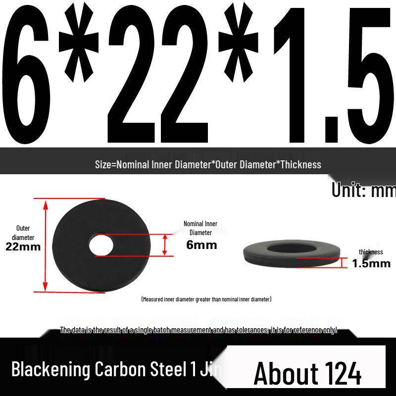 Blackened Thickened Oversized Metal Washer