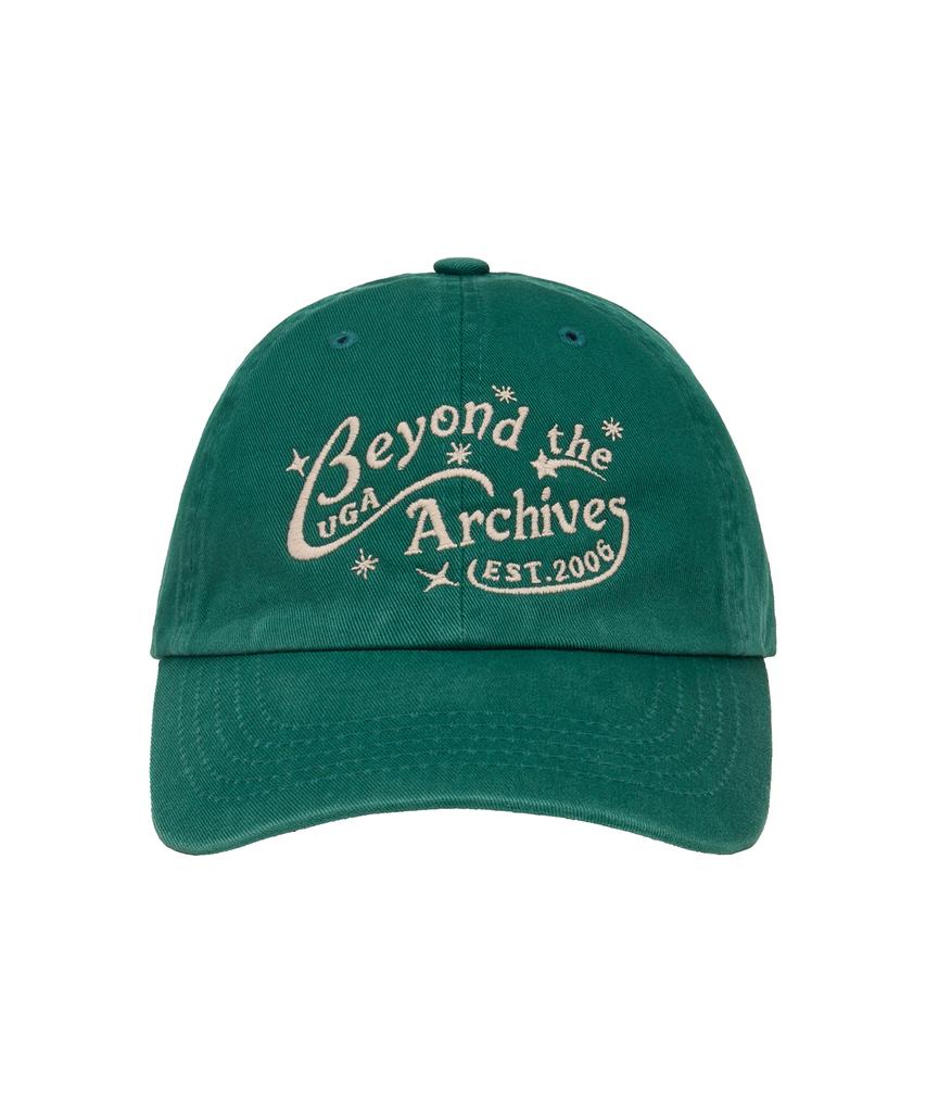 Yunibeoseugameonteu Universe Lettering Washed Ball Cap_Green